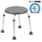 Flash Furniture 9-1/2" L, Polyurethane, Aluminum, Gray Bath & Shower Stool DC-HY3400L-GRY-GG - alternate 4